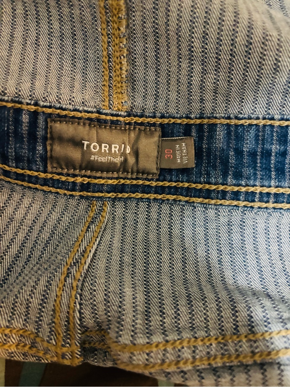 torrid Blue Corduroy Short Overalls - Picture 7 of 9